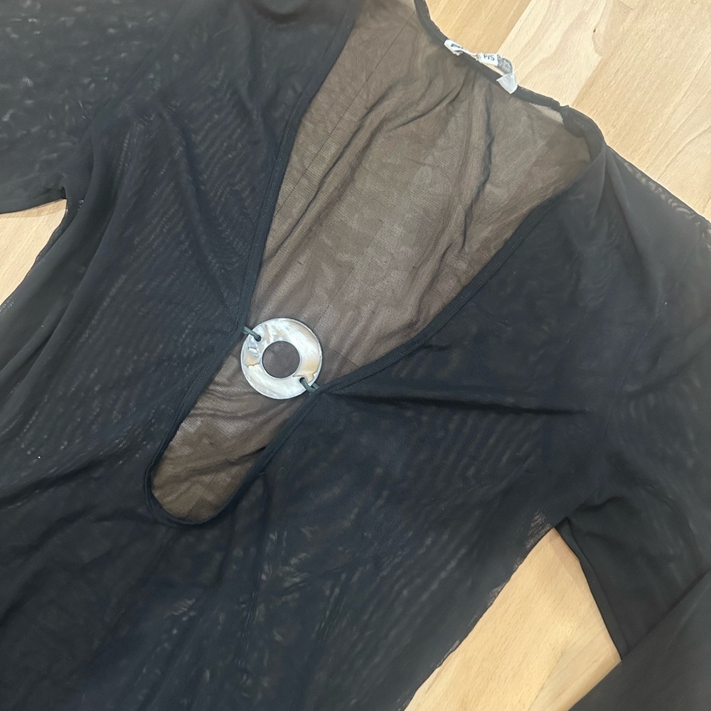 Sheer black cover up